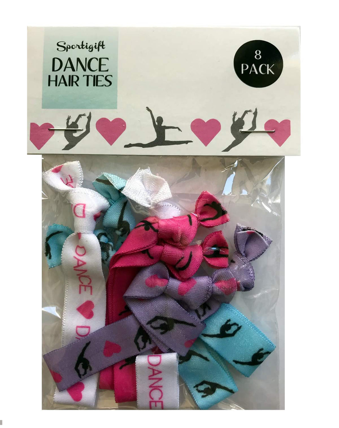 8 Piece Dance Hair Elastic Set - Accessories for Dancers, Women, Girls, Dance Teachers, Dance Classes - MADE in the USA