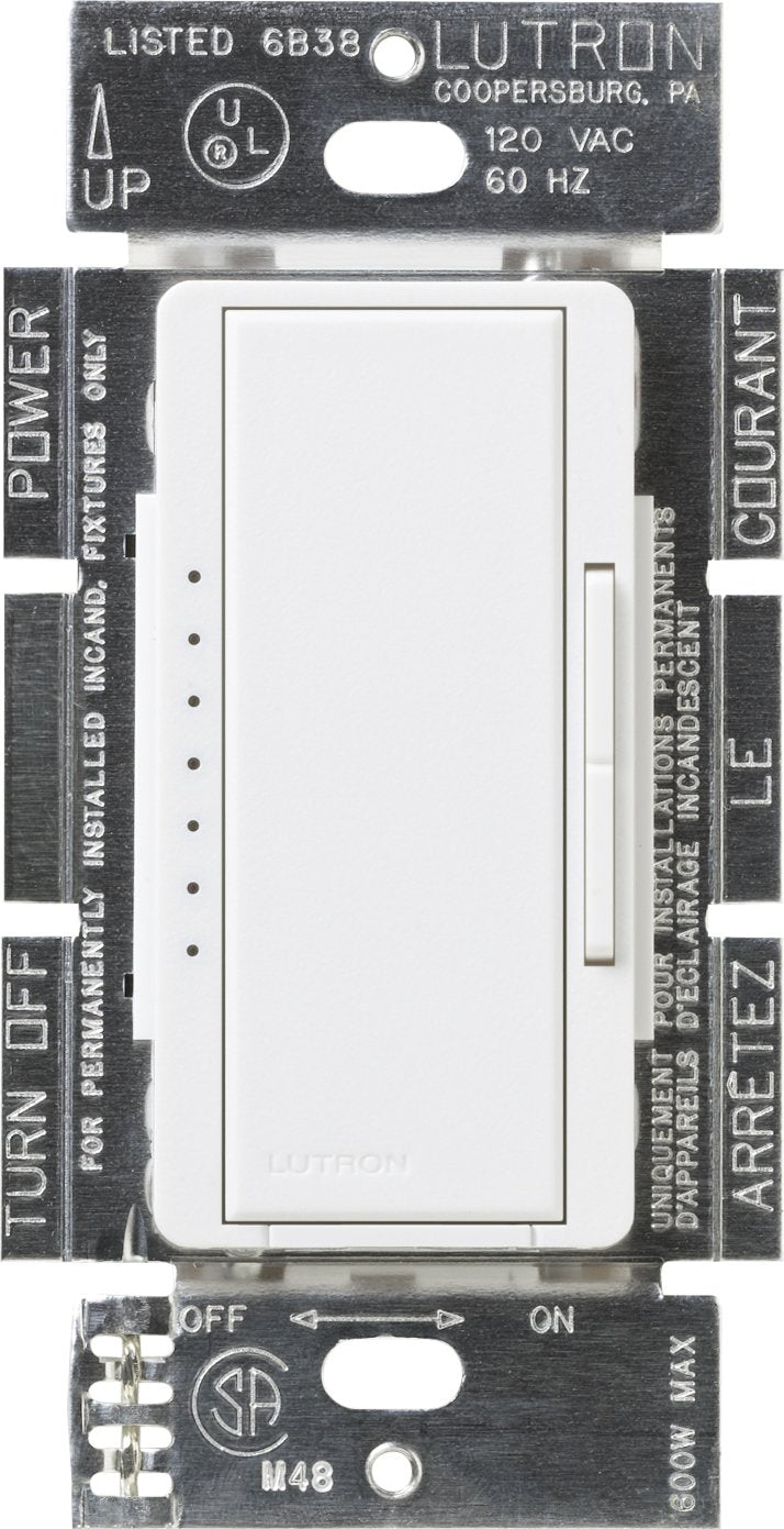MSCELV-600M-SW Maestro 600-watt Electronic Low Voltage Multi-Location Digital Dimmer, Snow