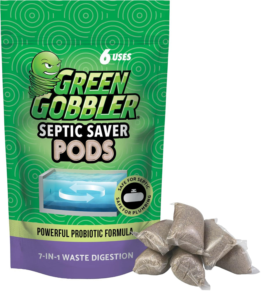 SEPTIC SAVER Bacteria Enzyme Pacs - 6 Month Septic Tank Supply - 6 Pre-Measured Packets(2.13 oz each)