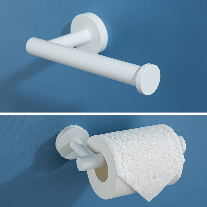 SEABEFORE White Toilet Roll Holder Bathroom Toilet Pape
