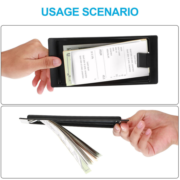 Black Check Holders, Check Presenters for Restaurants, Check Presenter Trays Guest, Check Tip Trays Waitress, Check Holders Guest, Check Bill Holder Guest for Restaurants, Bars, Hotels(16 Pieces)
