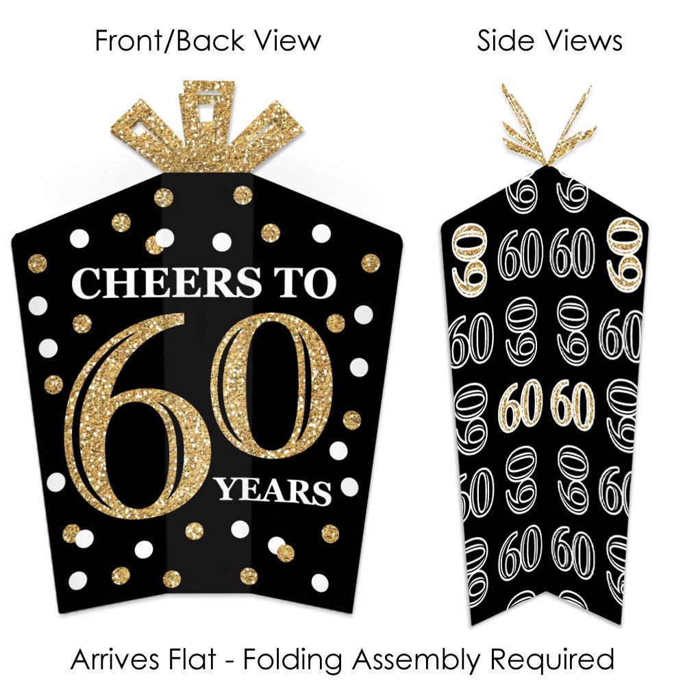 Big Dot of Happiness Adult 60th Birthday - Gold - Table