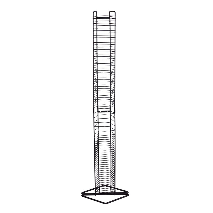 Atlantic Onyx Wire CD Tower - Holds 80 CDs in Matte Bla