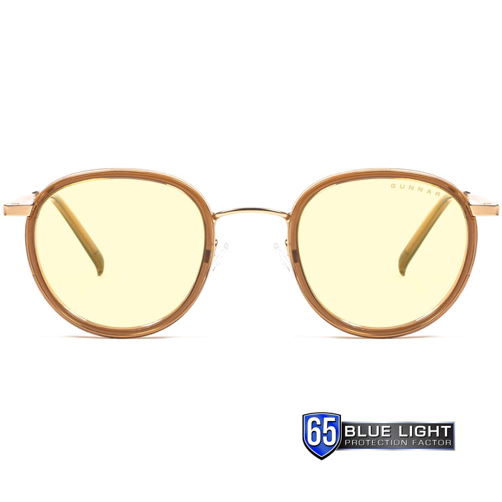 GUNNAR - Premium Gaming and Computer Glasses - Blocks 65% Blue Light - Atherton, Onyx, Amber Tint