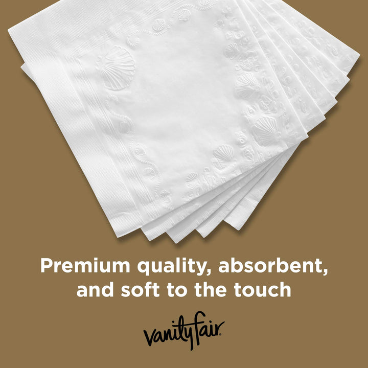 Vanity Fair Impressions Napkins, White - 40 ct