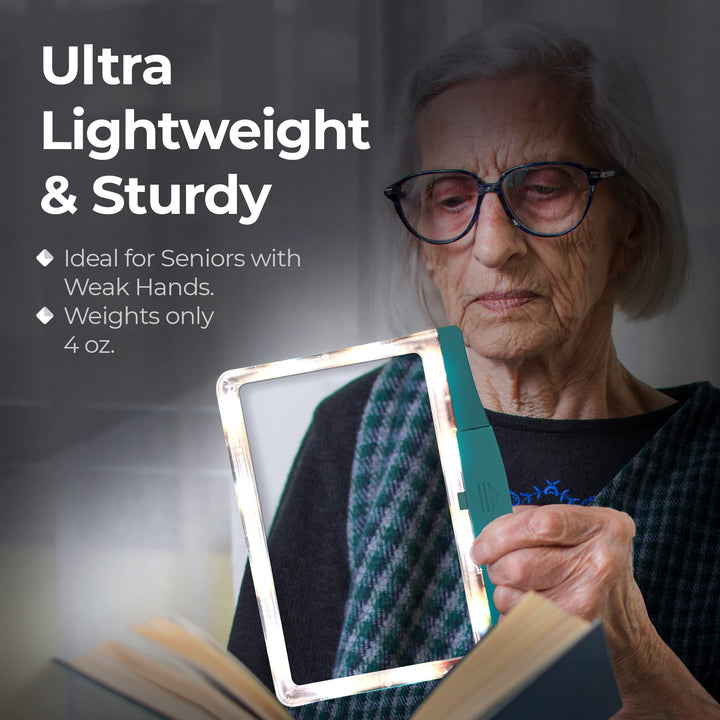 MagniPros See Things Differently Magnifying Glass with Bright LED Lights-3 Easy Detachable Lenses-2.5X, 5X, 16X Ideal for Seniors, Maps, Macular Degeneration, Jewelry, Watch