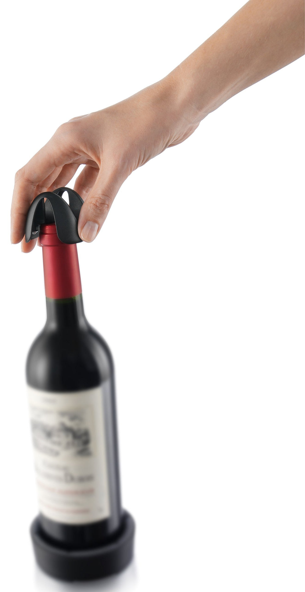 Foil Cutter - Black - Wine Foil Cutter for Bottles & Foil Remover - 4 Stainless Steel Cutting Wheels - Ergonomic, Compact & Lightweight Design