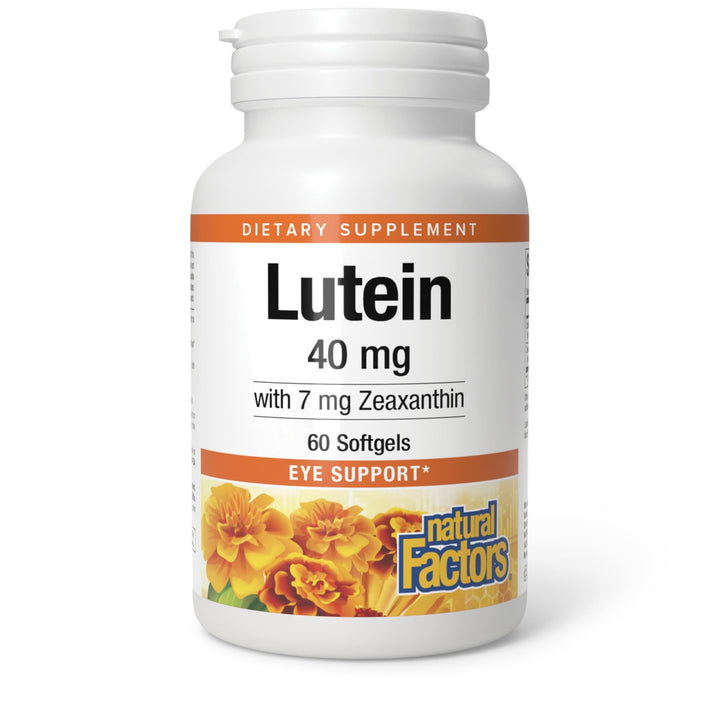 Natural Factors, Lutein 40 mg, Antioxidant Support for Healthy Eyes and Skin with Zeaxanthin, 60 Softgels