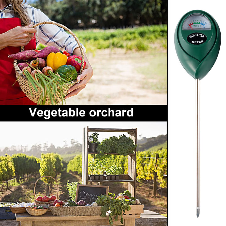 2 Packs Soil Moisture Meter, Plant Water Meter for House Plants, Soil Tester Test Kit Soil for Garden Lawn Farm Indoor &amp; Outdoor Use, No Battery Required (Black &amp; Green)
