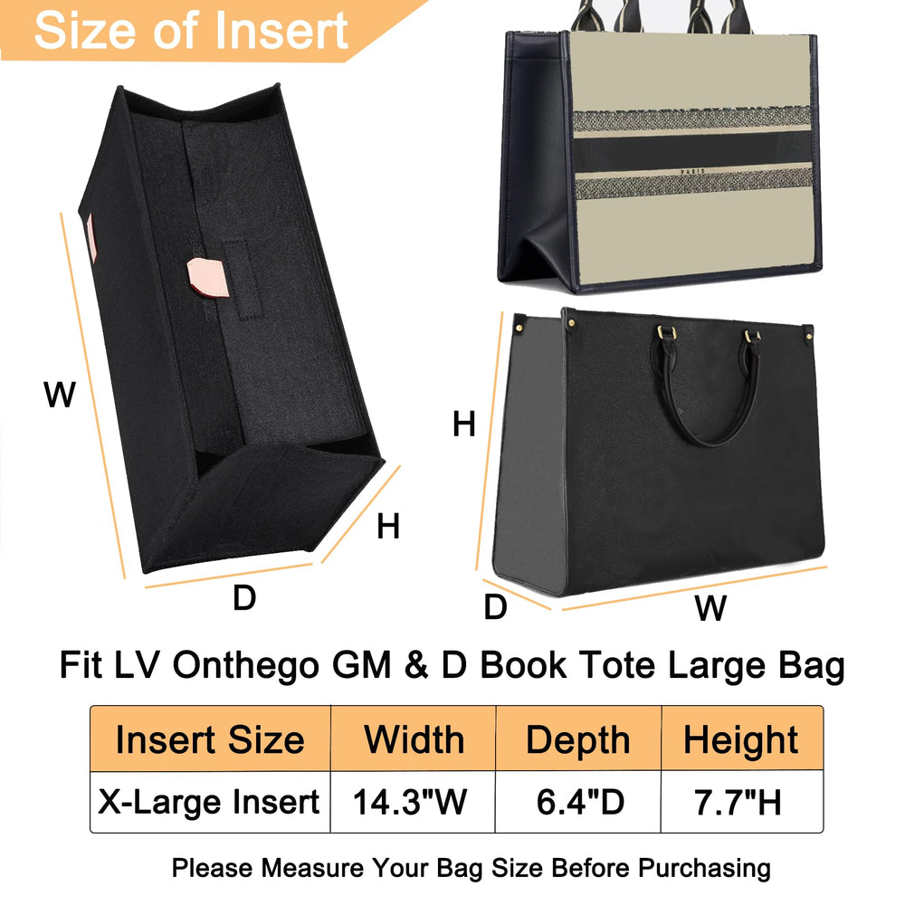 Doxo Purse Organizer Insert, Felt Bag Organizer Insert 