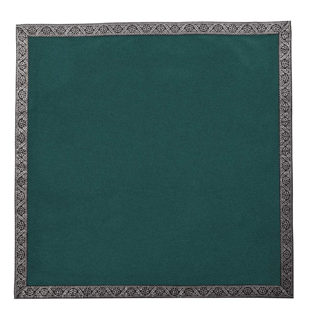 Witch Altar Tarot Table Cloth and Pouch Square Divination Tarot Cloth(Green)