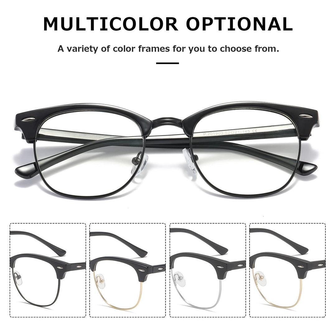 kimorn Blue Light Blocking Glasses Semi Rimless Eyewear