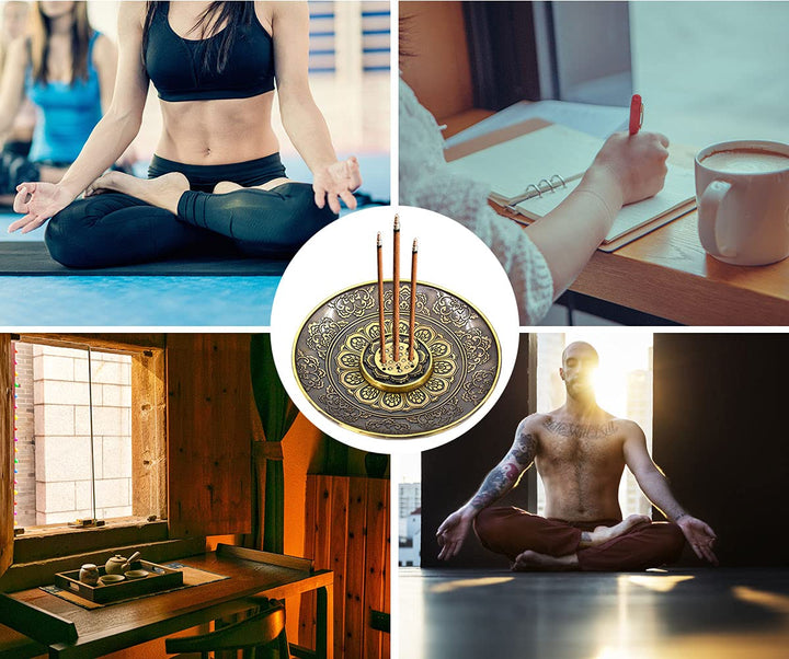 meifan Incense Stick Holder, Brass Incense Burner 9 Inc