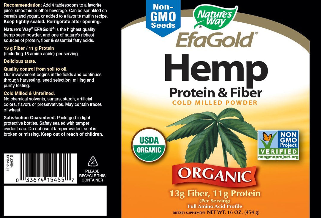 Nature&#39;s Way Organic Hemp Powder Protein &a