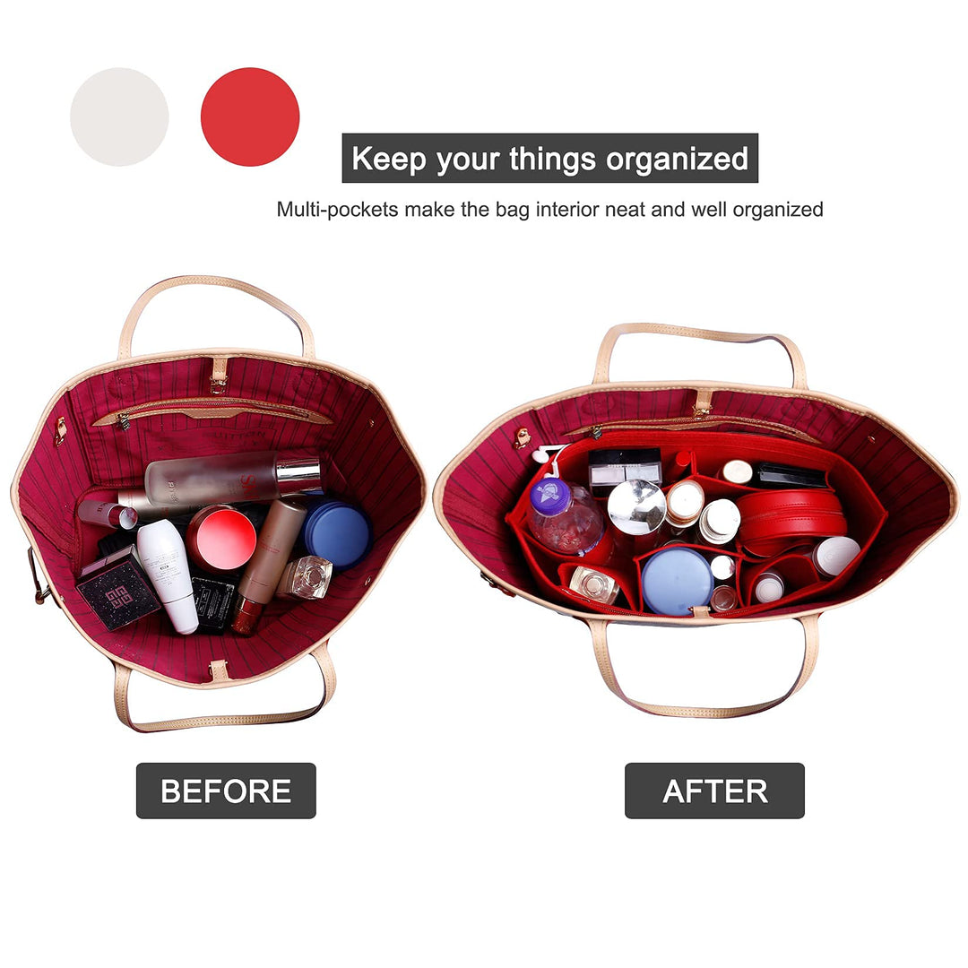 Doxo Felt Organizer Insert for Handbags &amp; Base 