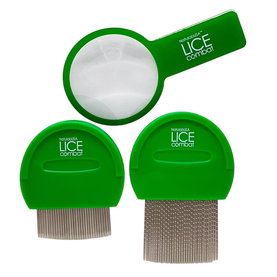 Lice Comb | Head Lice Professional Metal 2 Pack Kit for