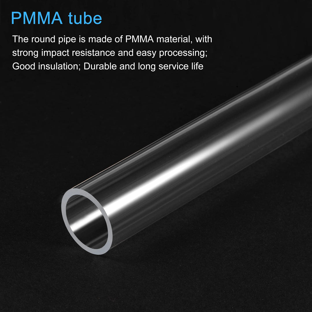 MECCANIXITY Acrylic Pipe Rigid Round Tube Clear 14mm(0.