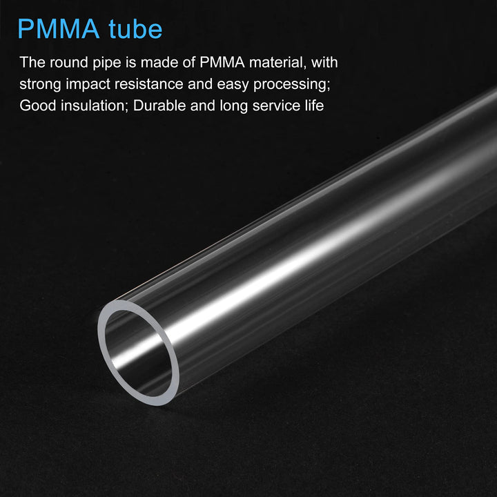 MECCANIXITY Acrylic Pipe Rigid Round Tube Clear 14mm(0.