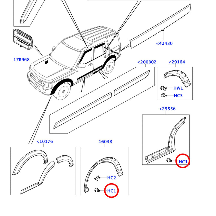 20PCS Moulding Clip Compatible with DYC101420 Land Rover, Freelander &amp; Range Rover