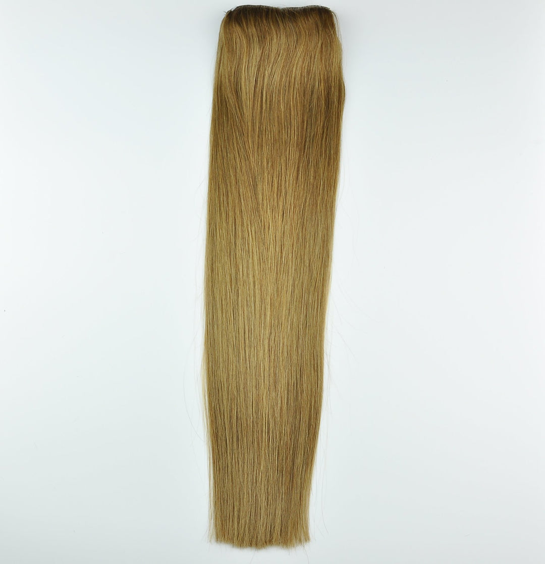 Tressmatch 16 18 Remy (Remi) Human Hair Clip In Extensions Light Brown (Color #8) 9 Pieces (Pcs) Full Head Set [Set Weight: 4.2oz/120grams]