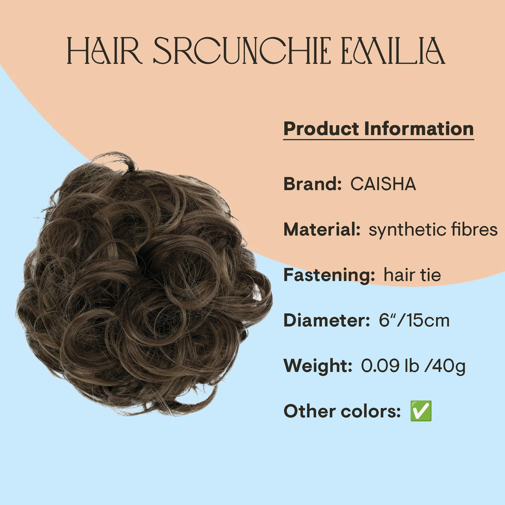 Prettyshop Hairpiece Hair Rubber Scrunchie Scrunchy Updos, Voluminous, Curly Or Messy Bun, Different Colors Available G18 E