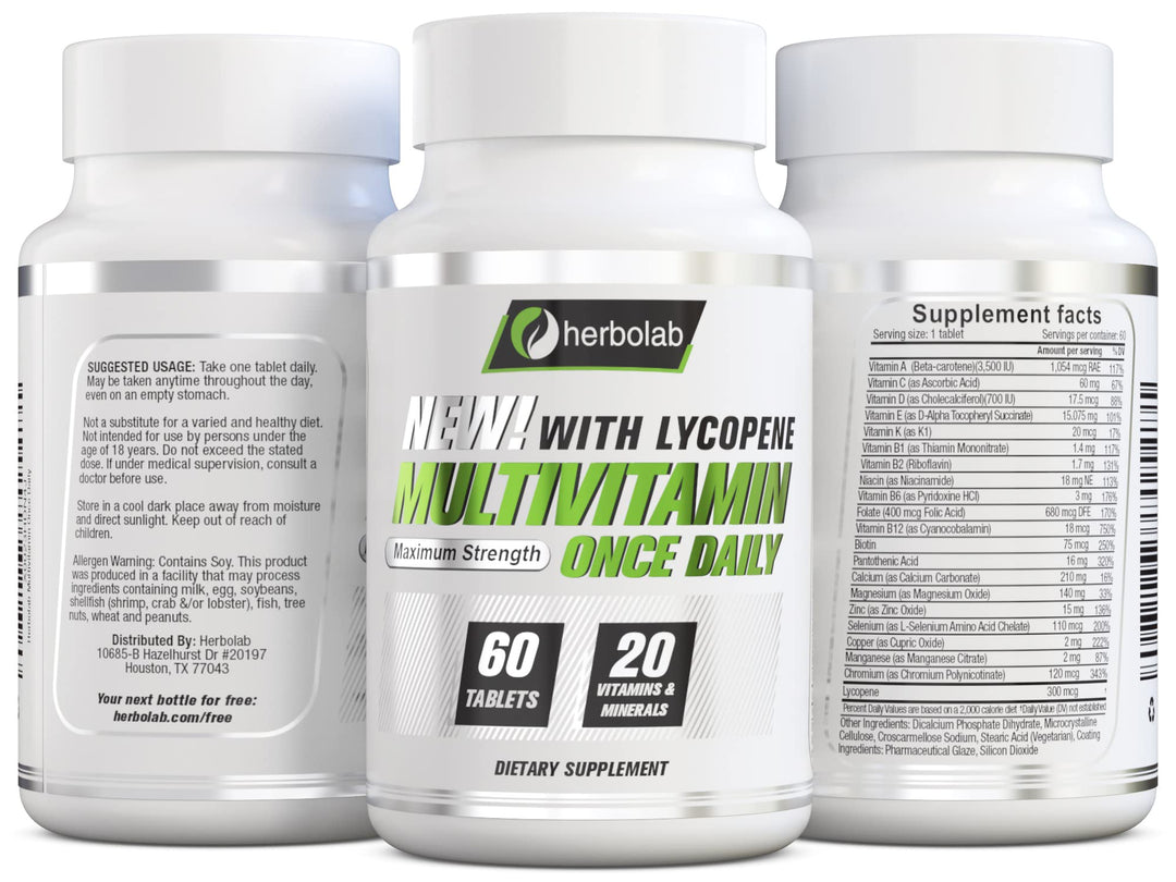 herbolab Multivitamin Once Daily, Max Strength Vitamins