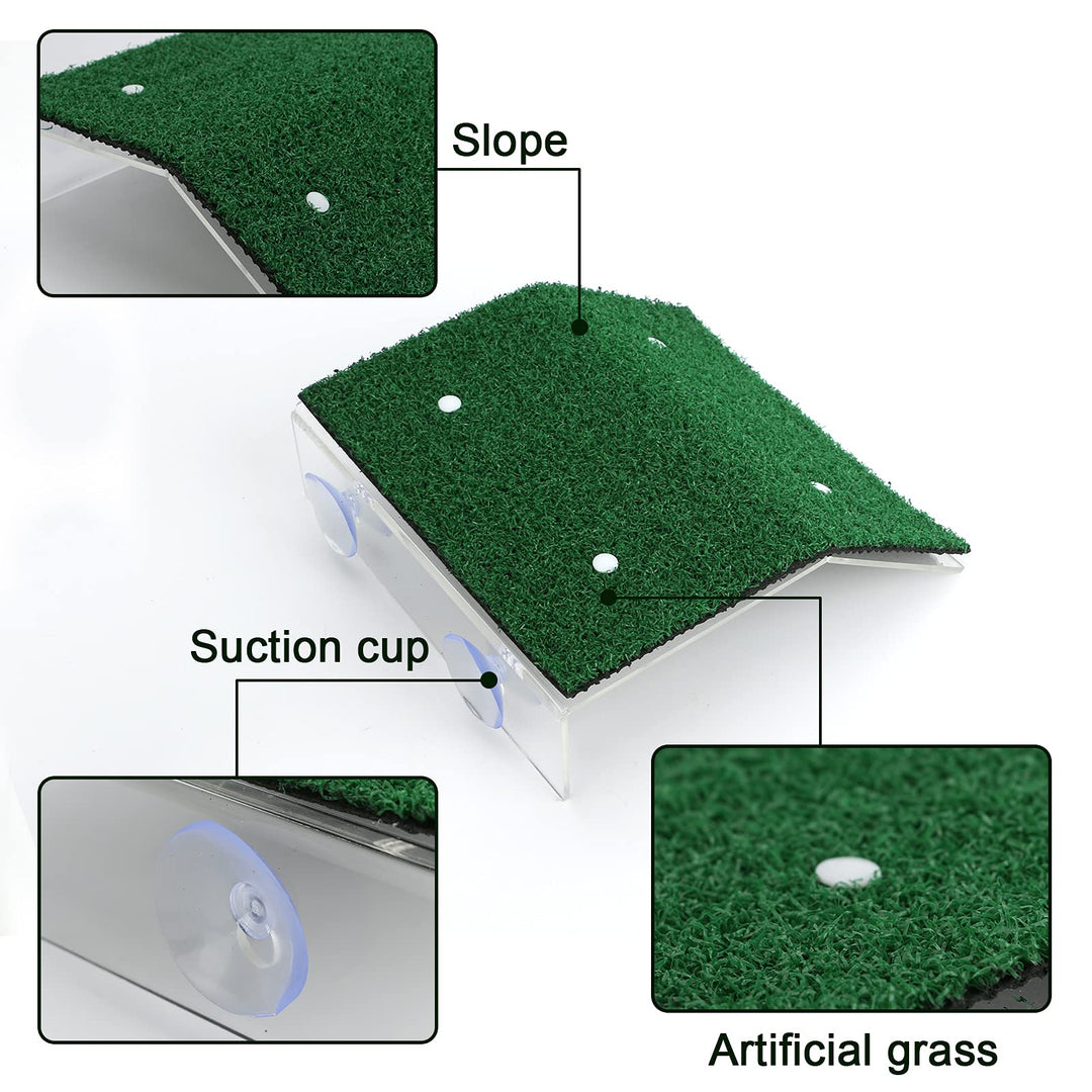 Turtle Basking Resting Platform, Floating Turtle Dock Fish Tank Aquarium Tortoise Terrace Platform with 2Pcs Suction Cups for Aquarium Large Tortoise Resting