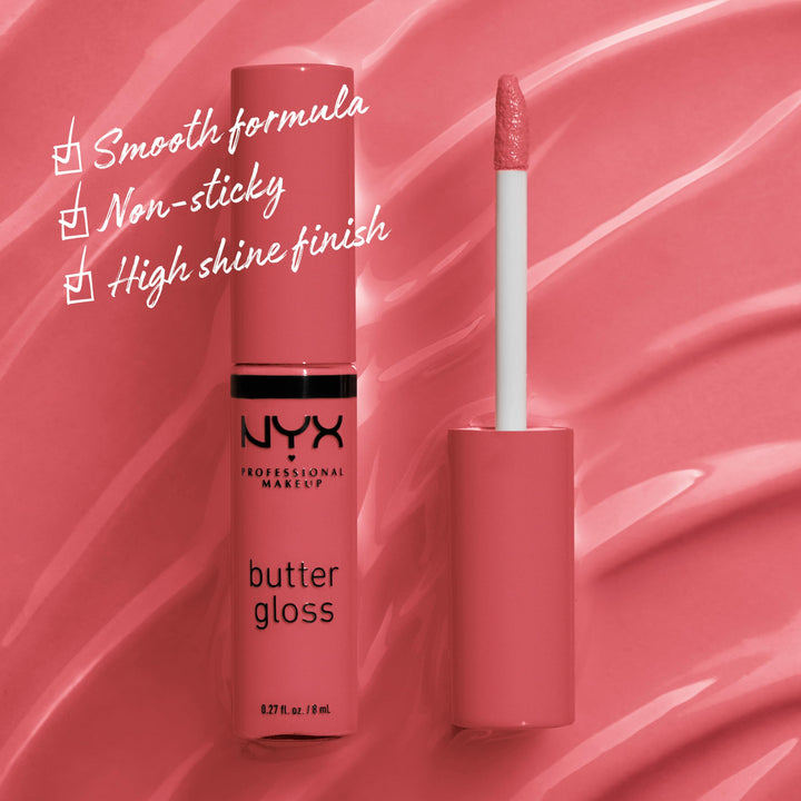 PROFESSIONAL MAKEUP Butter Gloss, Non-Sticky Lip Gloss - Sorbet (Vibrant Coral)