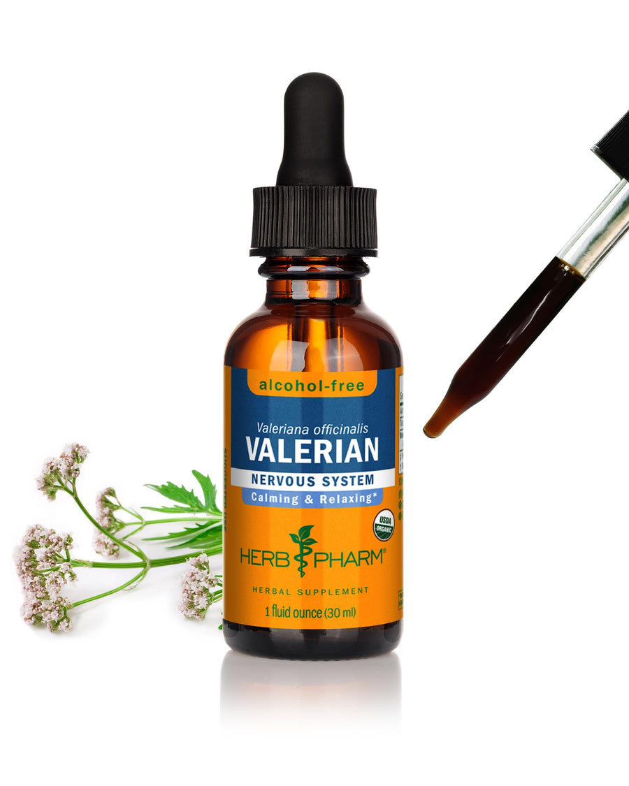 Herb Pharm Organic Valerian Root Liquid Extract, Alcoho