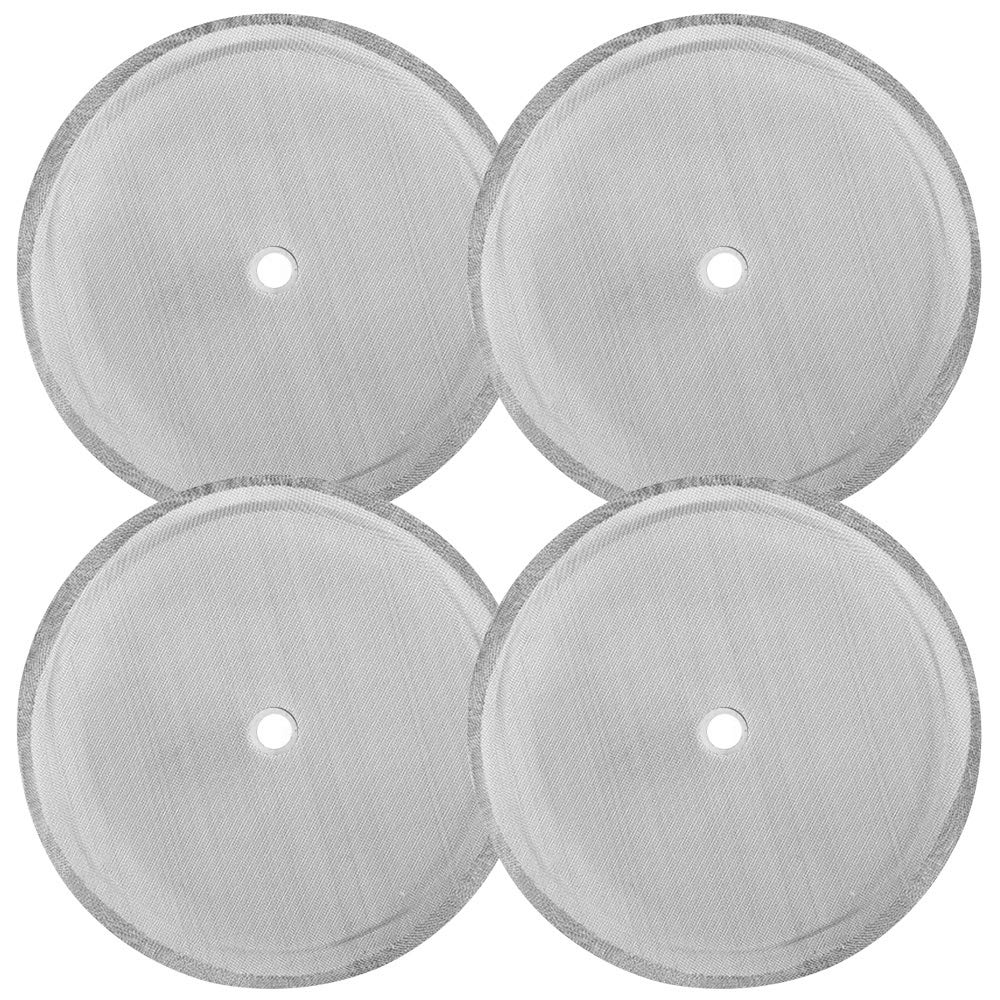 4 Pack French Press Replacement Filter Screen, 4 Inch Stainless Steel Mesh Replacements for 1000 ml / 34 oz / 8 cup French Press