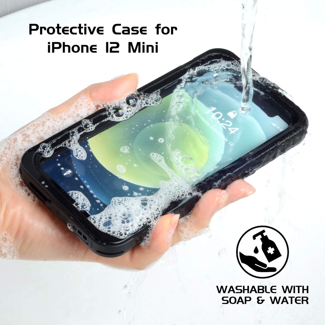 TAKED iPhone 12 Mini Waterproof Case, Shockproof Dustpr
