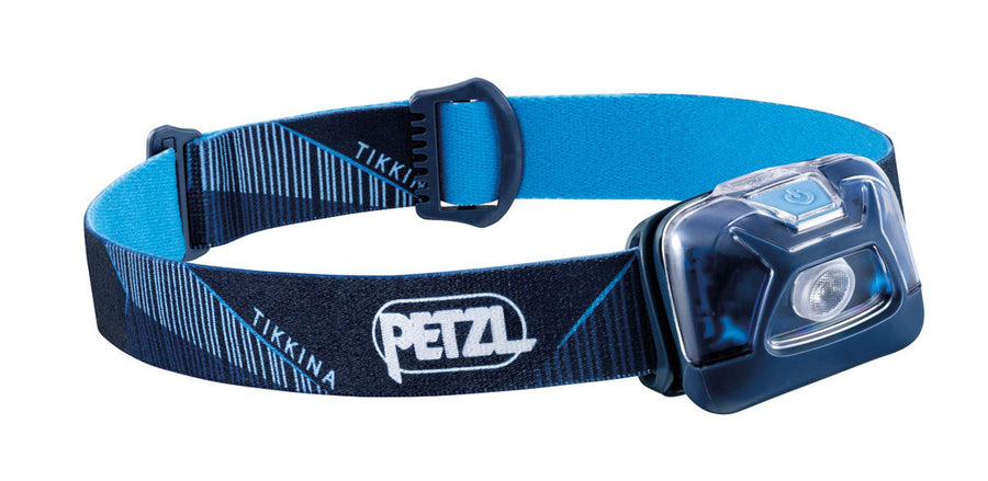 TIKKINA Headlamp - Simple, Lightweight, Compact 250 Lumen Headlamp for Hiking, Climbing, and Camping - Blue
