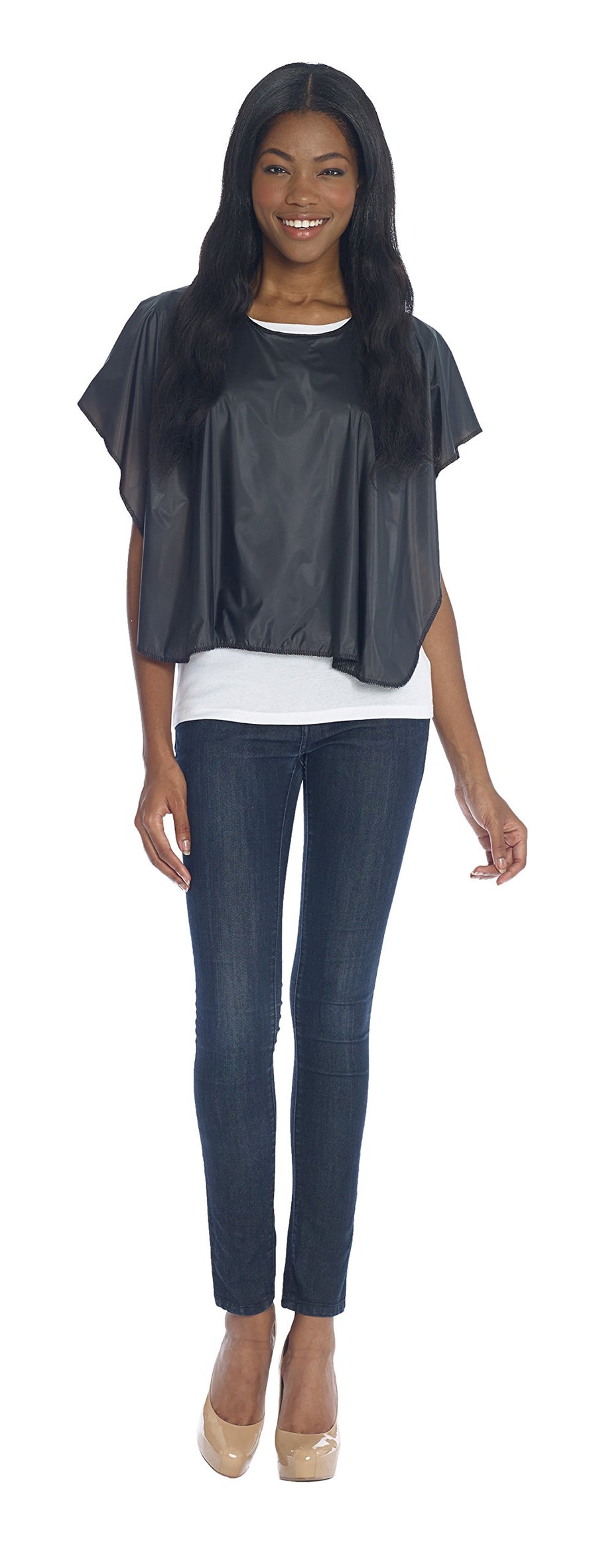 Shortie Comb Out and Blow Out Cape, Black