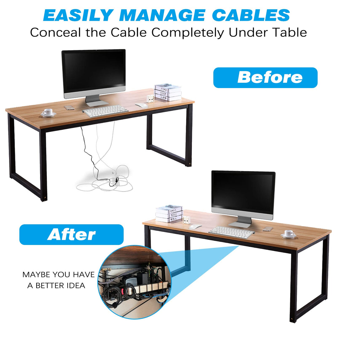 Under Desk Cable Management - Wire Organizer Under Desk - Perfect Under Table Cable Management (Black Wire Tray -L15.75&#39;&#39; x W6.3&#39;&#39; x H7.09&#39;&#39;)