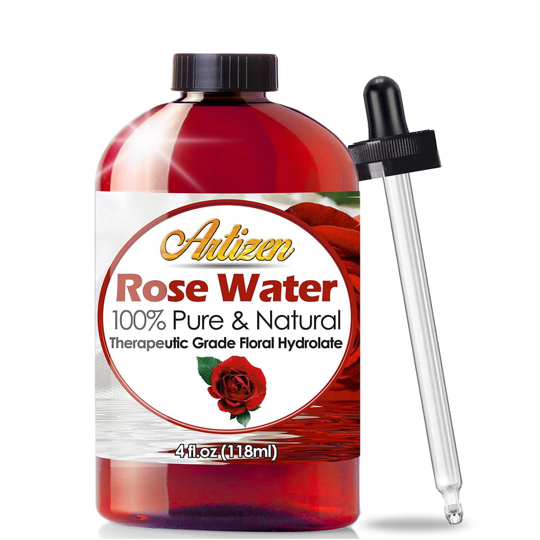 Rosewater Spray - 4oz (Ounce) Bottle (100% Pure &amp; Natural) - Amazing Uplifting Fragrance - Perfect Rose Water Toner for Your Face &amp; Skin