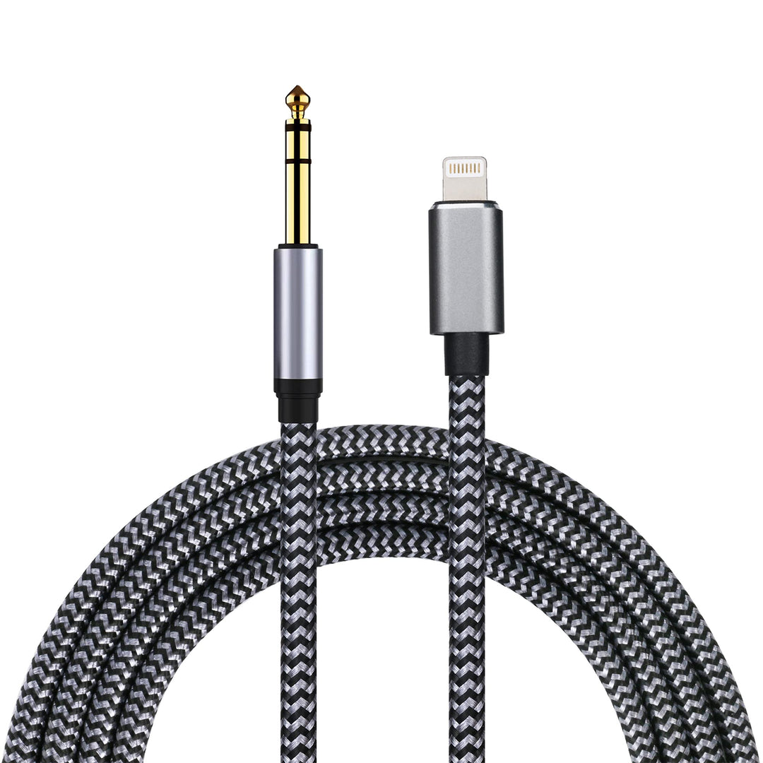 WORLDBOYU Lightning to 6.35mm 1/4 inch TRS Audio Stereo