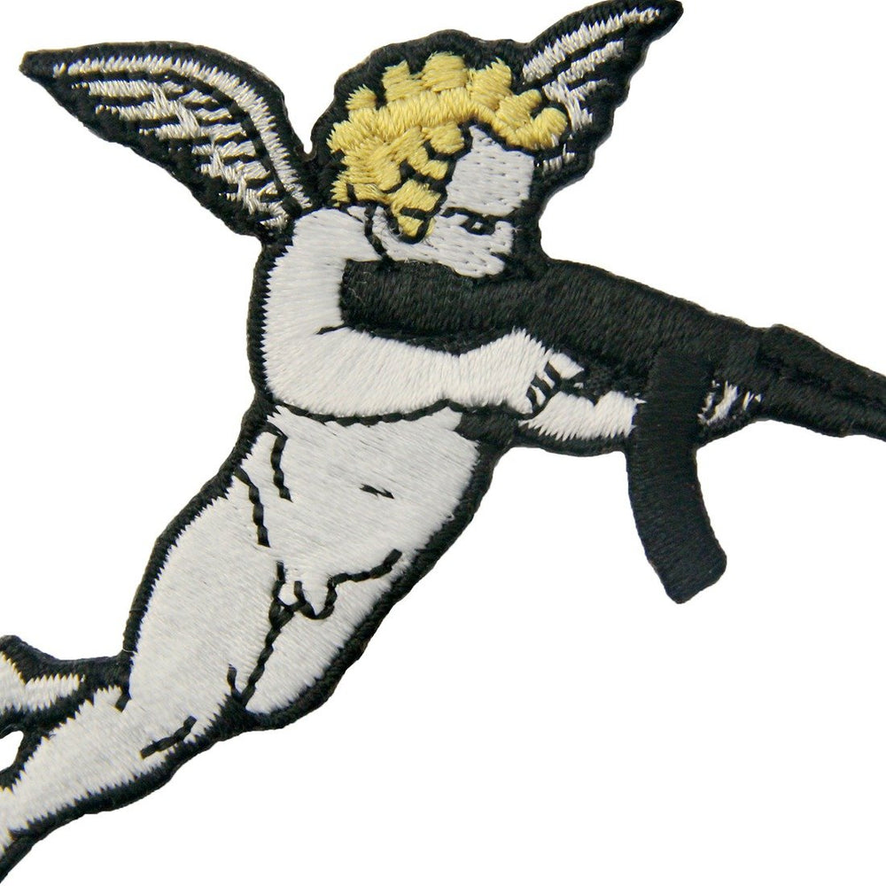 Cupid with Gun Funny Patch Embroidered Applique Iron On