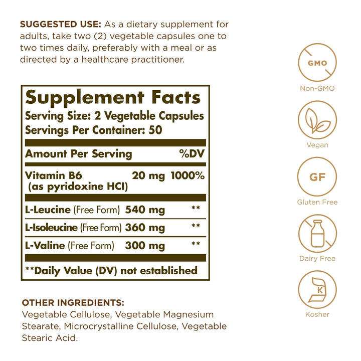 Solgar, Bcaa Plus, 100 Veggie Capsules