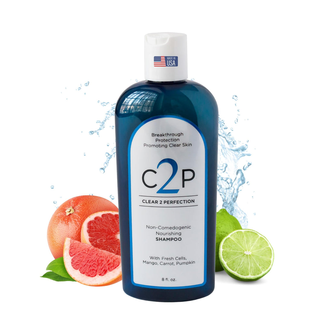 Non-Comedogenic Clear 2 Perfection Shampoo - Sulfate &amp; Paraben-Free for Clear, Healthy Skin &amp; Hair - Esthetician Formulated