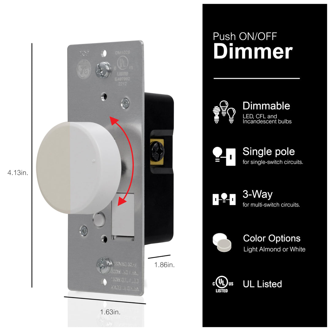 GE 18020 Knob-Style 3-Way Dimmer
