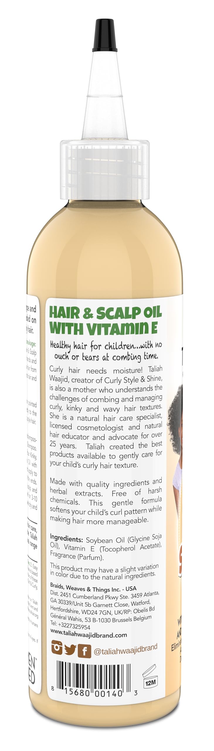 Kinky, Wavy Natural Hair & Scalp Oil With Vitamin E, 8oz
