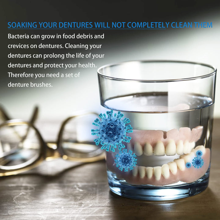 Premium Hard Denture Brush,Bvcewilty 3PCS Cleaning Brus