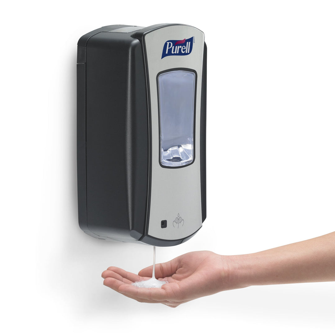 LTX-12 Touch-Free Hand Sanitizer Dispenser, Chrome/Black, for 1200 mL LTX-12 Hand Sanitizer Refills (Pack of 1 - Refills sold separately) - 1928-04