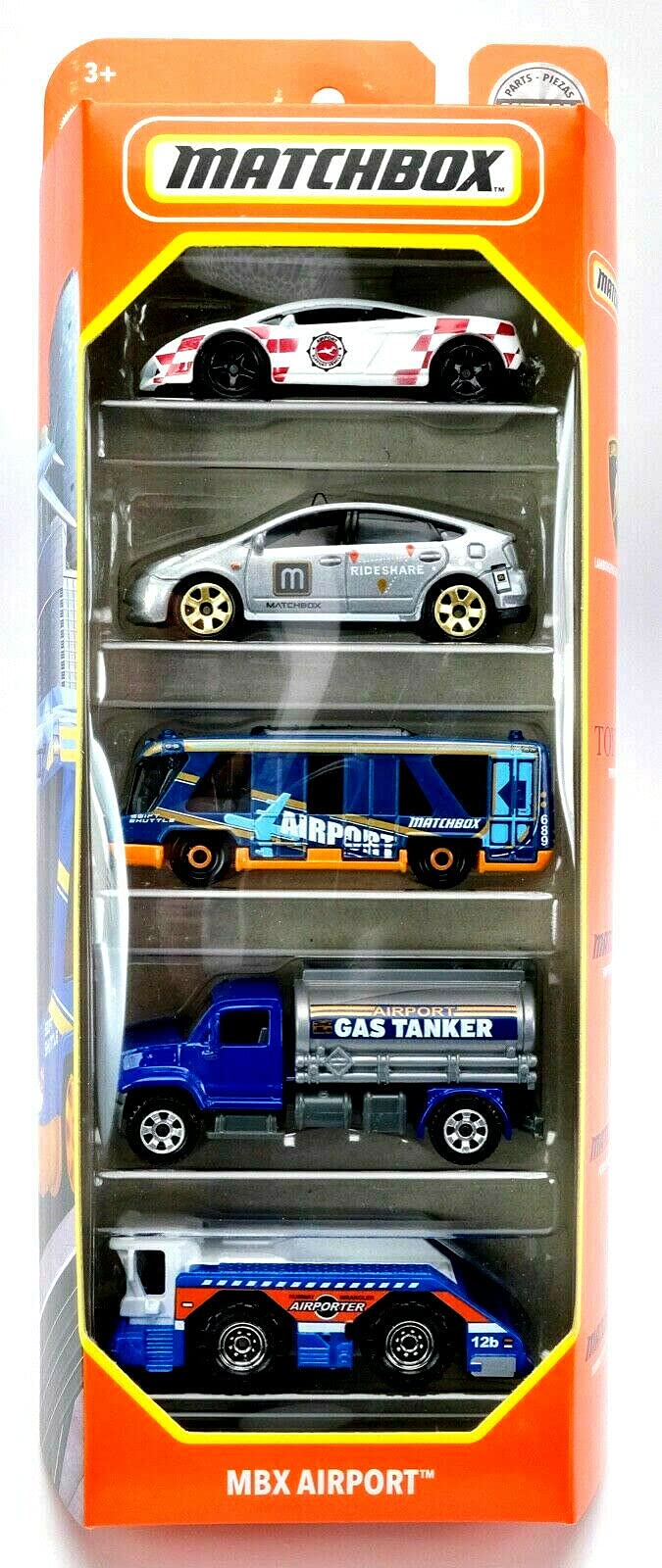 MBX Airport 5 Pack, 1:64 Scale Vehicles