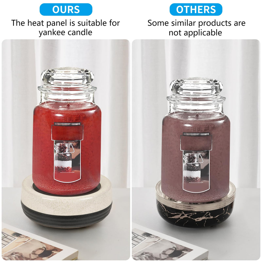 Ceramic Candle Wax Warmer Wax Melt Warmer Wax Melter for Scented Wax, Yankee Jar Candles or Oil Candle Wax Burner Gifts for Home Office Decor Women as Gifts for Mom Grandma Women Girls