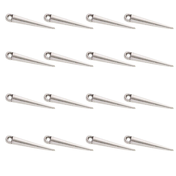 ARRICRAFT 100pcs Antique Silver Alloy Pendants Spike Be