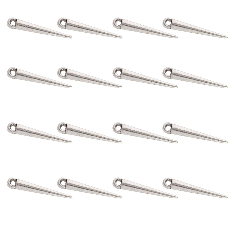 ARRICRAFT 100pcs Antique Silver Alloy Pendants Spike Be