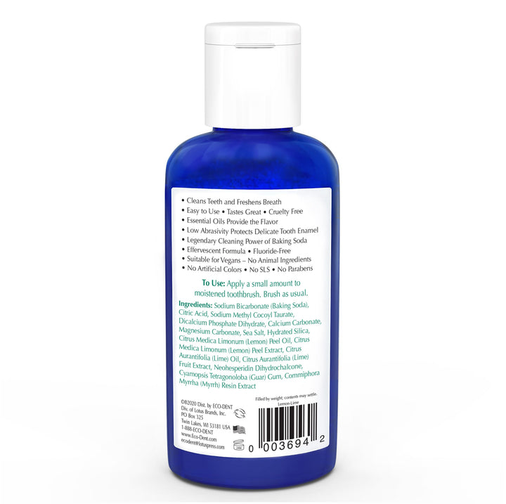 Eco-Dent Daily Care Baking Soda Toothpowder, Lemon-Lime