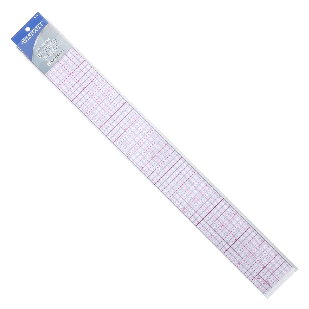 Westcott B-85 18 8Ths Graph Beveled Ruler