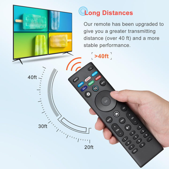 Universal Remote Control XRT140 for VIZIO Smart TV Remo